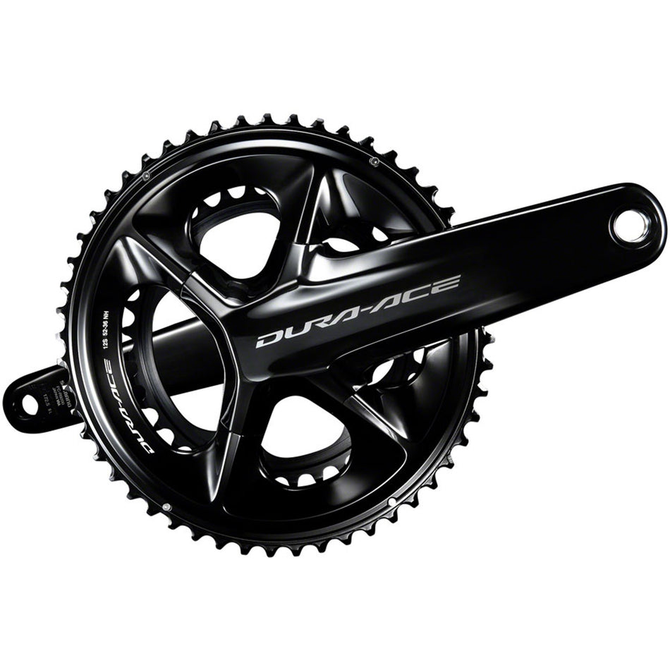 Shimano Dura-Ace FC-9200 12-speed crankset with lightweight aluminum arms and chainring, designed for high-performance road bikes.