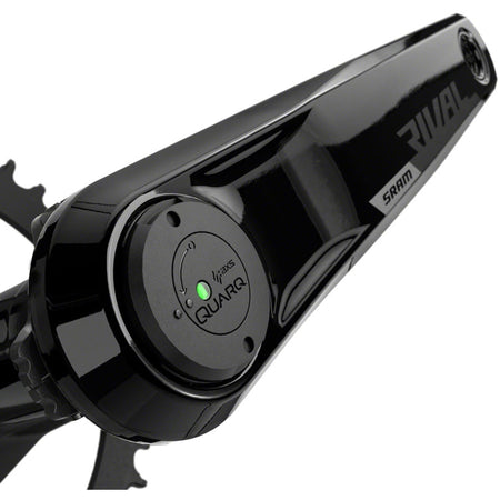 SRAM Rival AXS wide power meter crankset with DUB spindle interface, 12-speed, black crankset for road bikes.