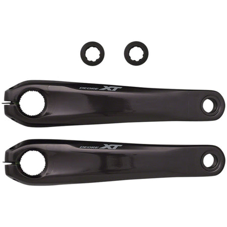 Shimano XT FC-M8150 eMTB crankset for e-bike drivetrain, featuring robust crank arms and chainring for mountain biking.
