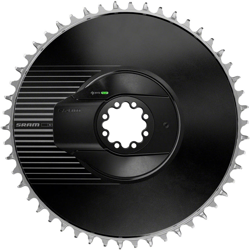 SRAM Red AXS Aero Power Meter Chainring Kit E1 with black 12/13-speed chainrings and spider for road bikes.