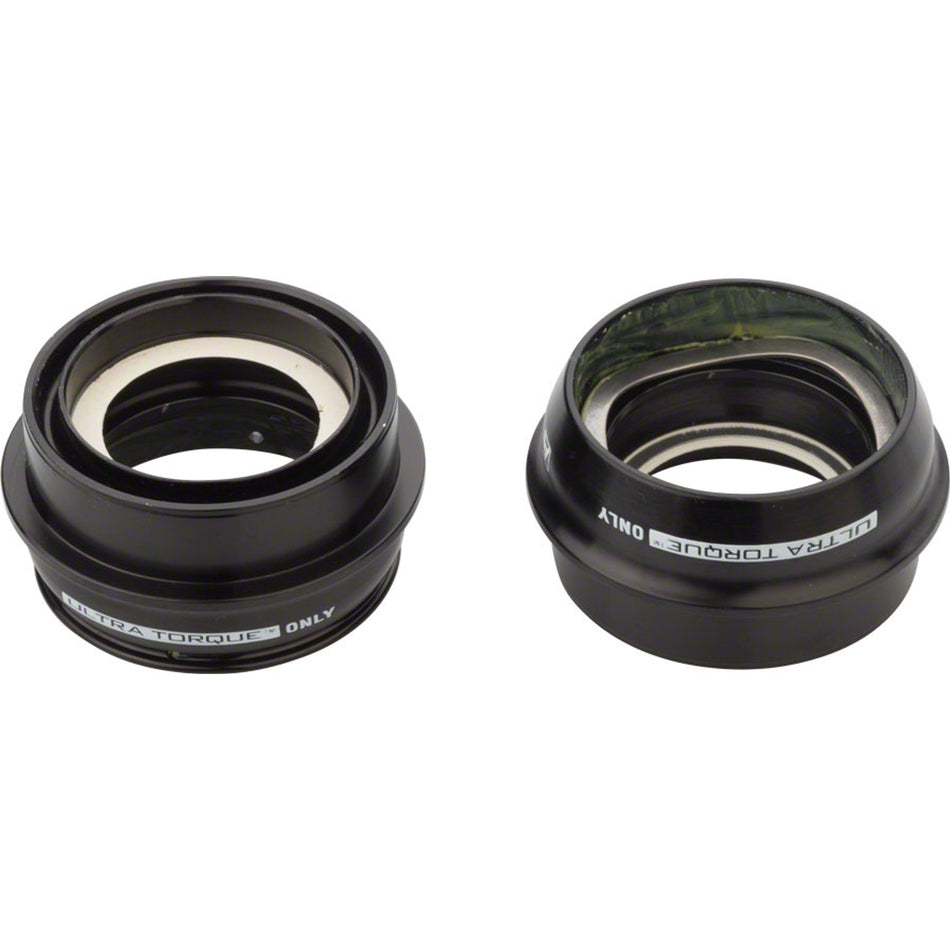 Campagnolo Ultra-Torque bottom bracket with polished metal finish and integrated design, shown in close-up.