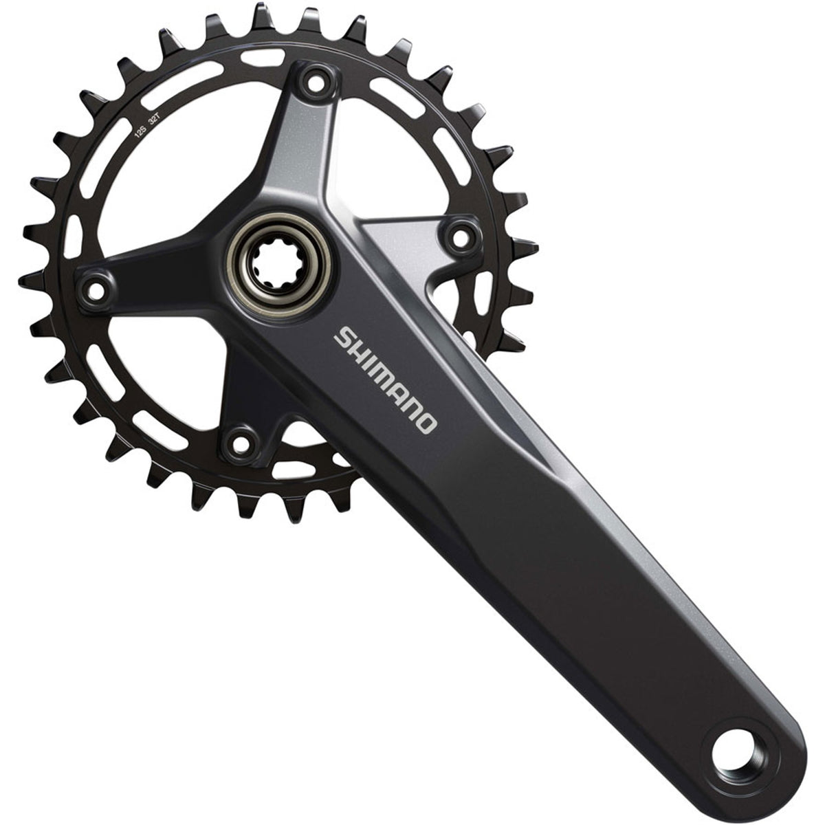 Shimano FC-MT520 crankset with black arms and chainring, designed for mountain biking, shown in image CK1978.