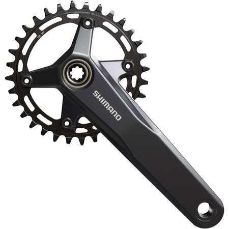 Shimano FC-MT520 crankset with black arms and chainring, designed for mountain biking, shown in image CK1978.