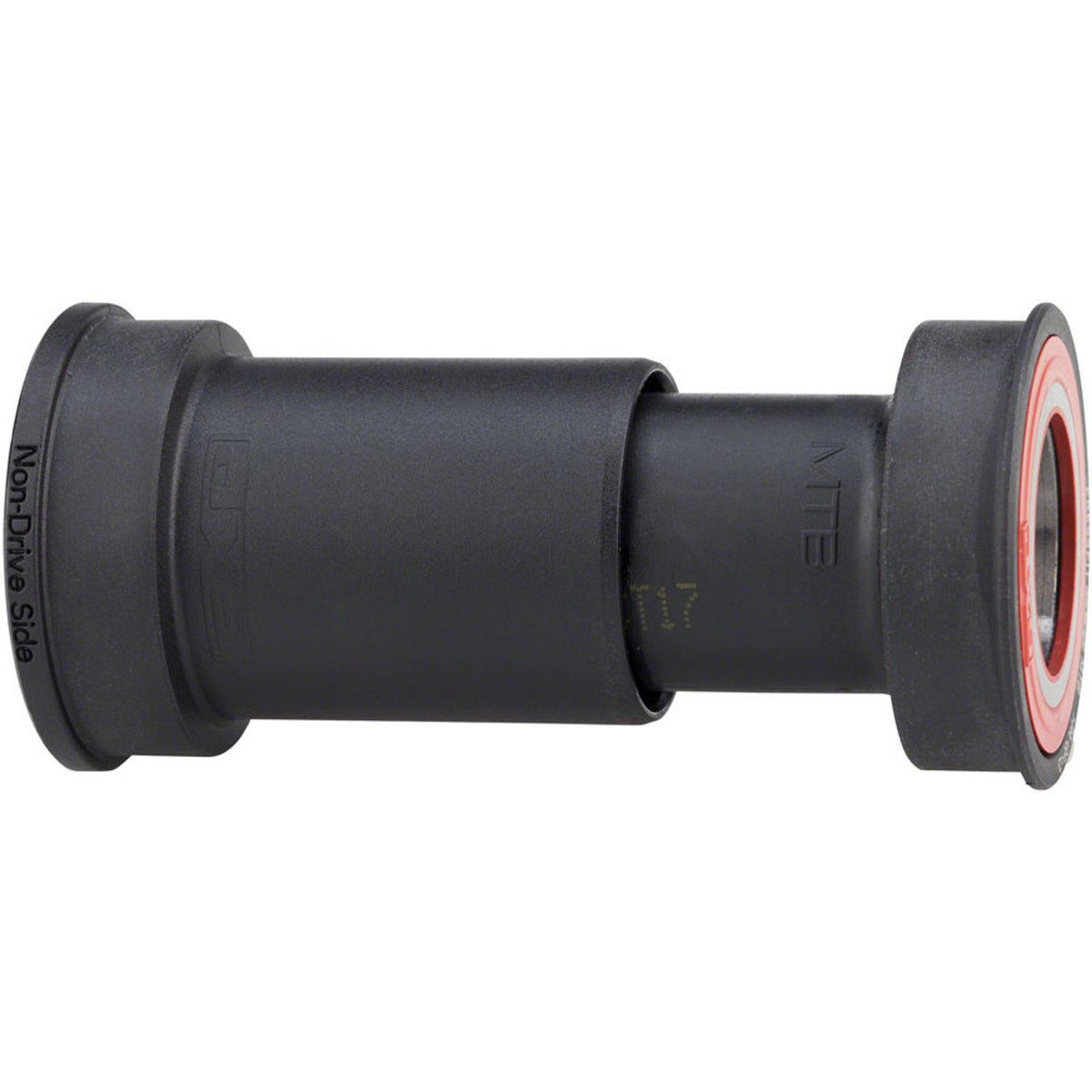 Black SRAM non-threaded bottom bracket for bicycles, showing the cylindrical metal component with smooth finish.
