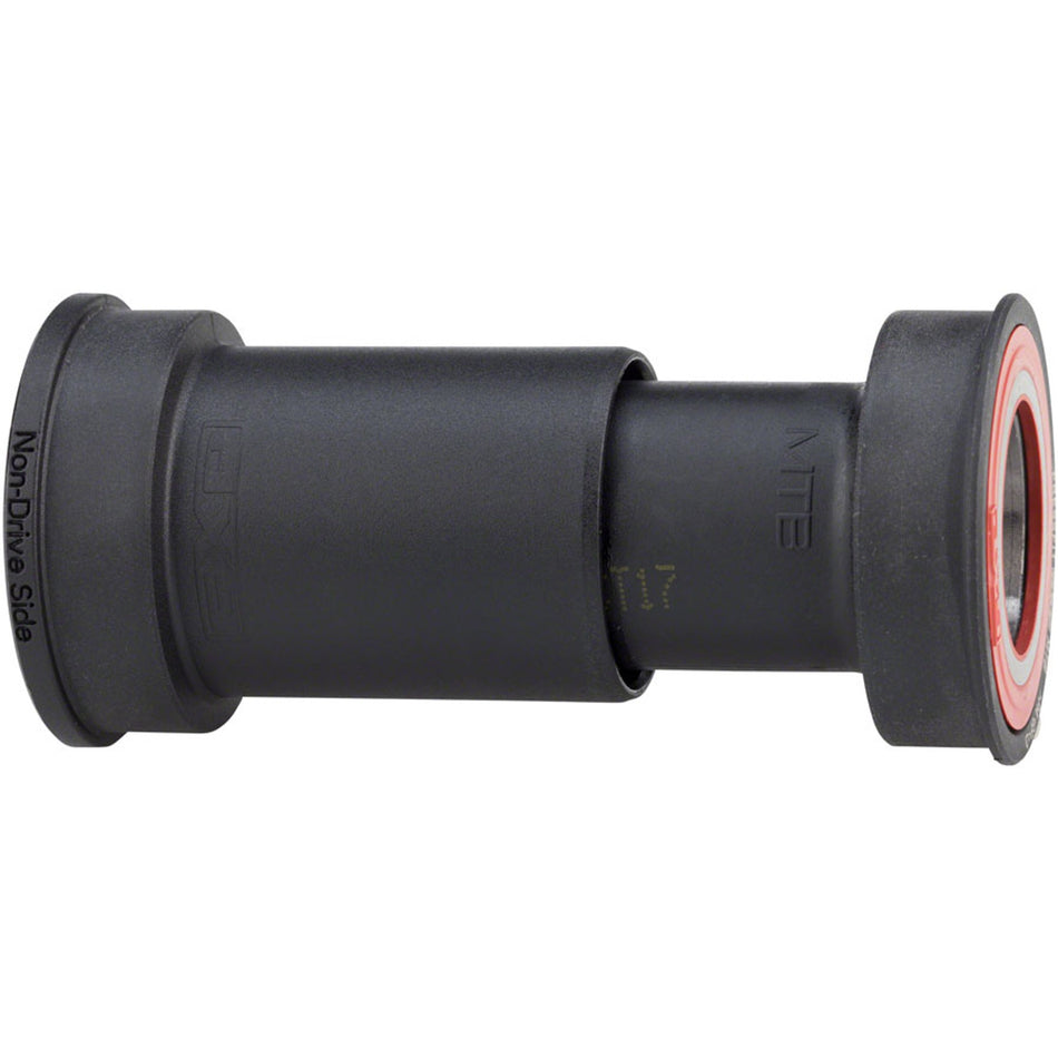 Black SRAM non-threaded bottom bracket for bicycles, showing the cylindrical metal component with smooth finish.
