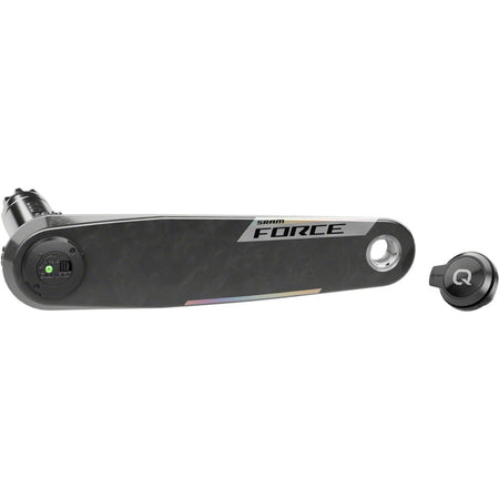 SRAM Force AXS left crank arm and power meter spindle assembly for 12/13-speed DUB PM spindle, carbon crankset component.