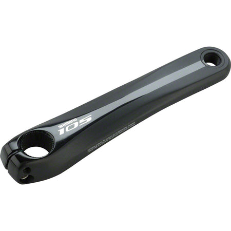Shimano 105 left crank arm for crankset, showing close-up of black aluminum component with model number CK9149
