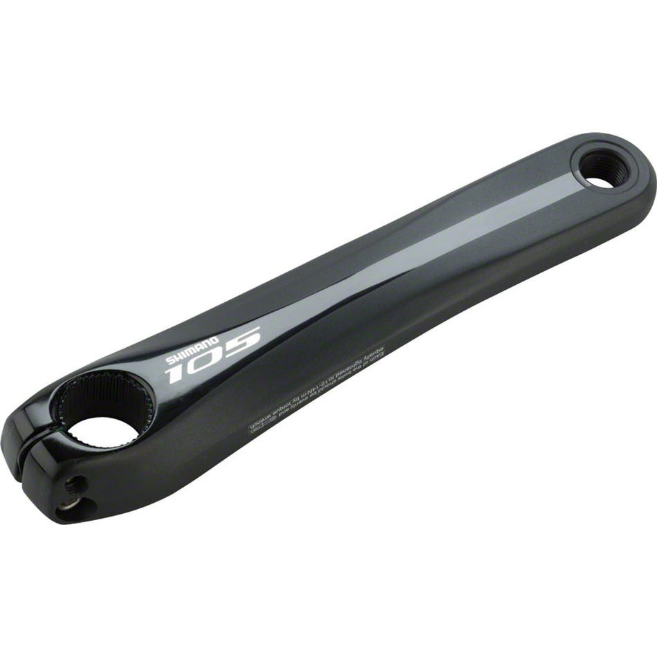 Shimano 105 left crank arm for crankset, showing close-up of black aluminum component with model number CK9149