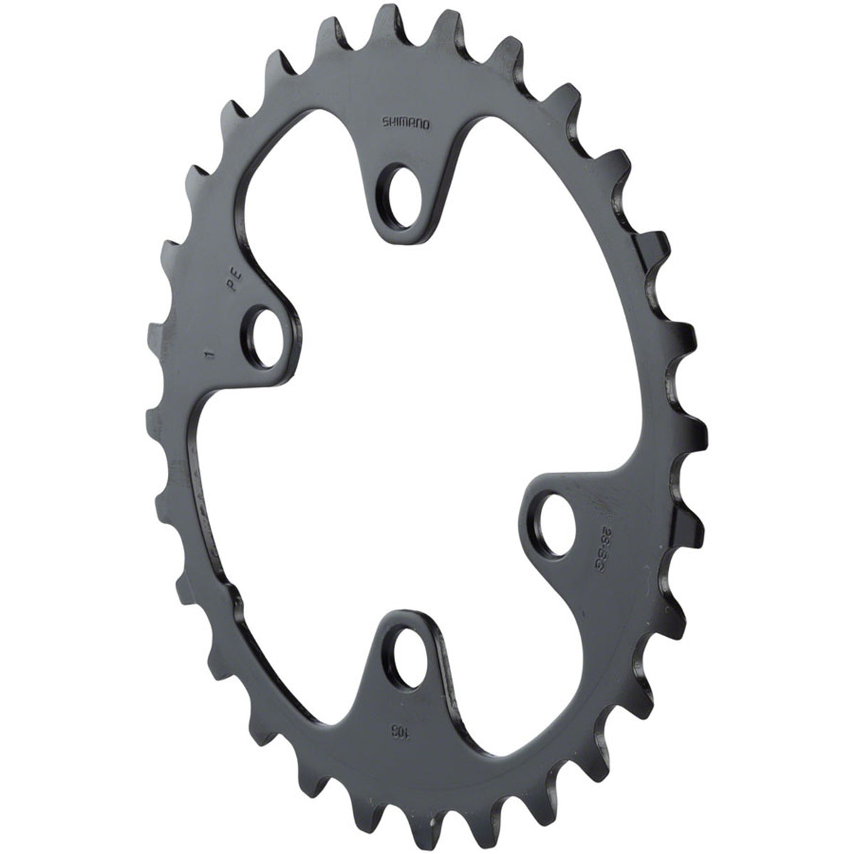 Shimano Deore M6000 10-speed chainring with black finish, designed for mountain bike cranksets, shown in image CK9191.