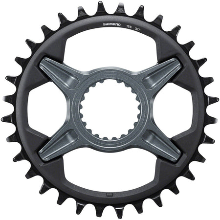 Shimano SLX SM-CRM75 chainring for mountain bike cranksets, featuring durable metal construction and a black finish.