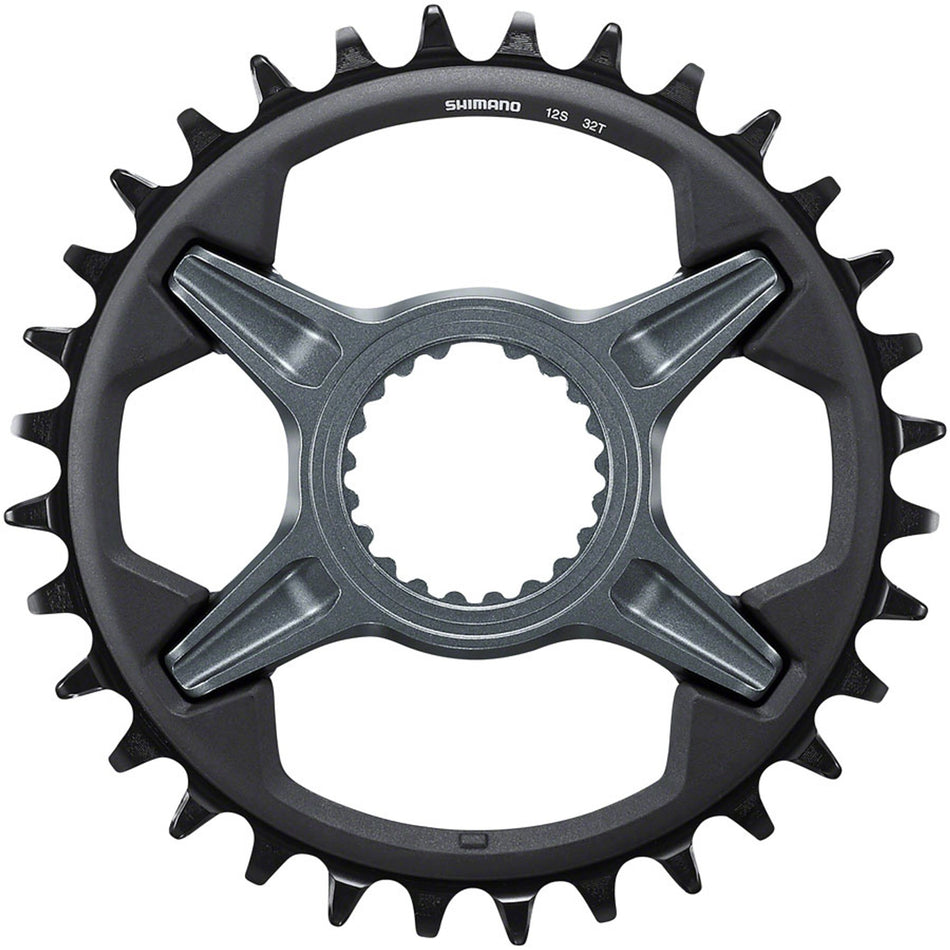 Shimano SLX SM-CRM75 chainring for mountain bike cranksets, featuring durable metal construction and a black finish.