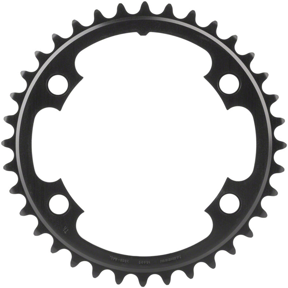 Shimano Tiagra 4700 10-speed chainrings for road bike cranksets, shown with mounting bolts and spider attachment.