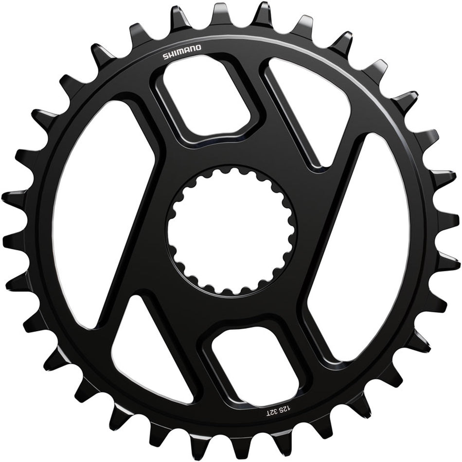 Shimano Deore SM-CRM66 direct mount chainring with black finish, designed for mountain bike cranksets and efficient gear shifting.