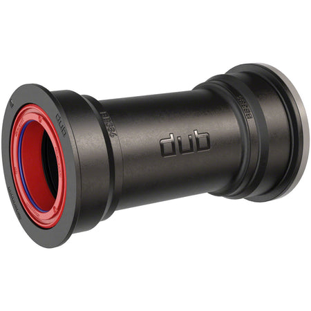SRAM DUB non-threaded ceramic bottom bracket in black, with sleek design and smooth bearing surface for bicycle cranksets.