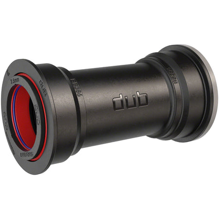 SRAM DUB Road wide non-threaded ceramic bottom bracket in black for bicycle cranksets, with smooth ceramic bearings.