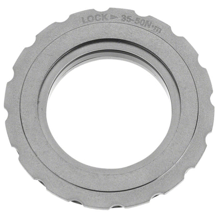Shimano Direct Mount Lockring for cranksets, shown in the image, designed to secure chainrings on Shimano cranksets.