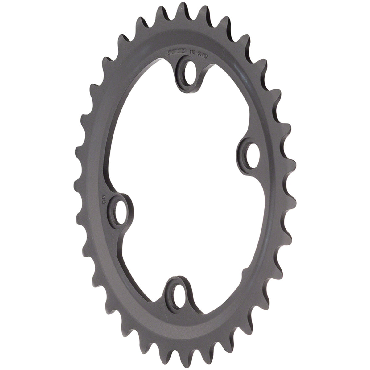 Shimano RX810 11-speed chainrings and spider set, black metal bike drivetrain components with multiple chainring sizes.