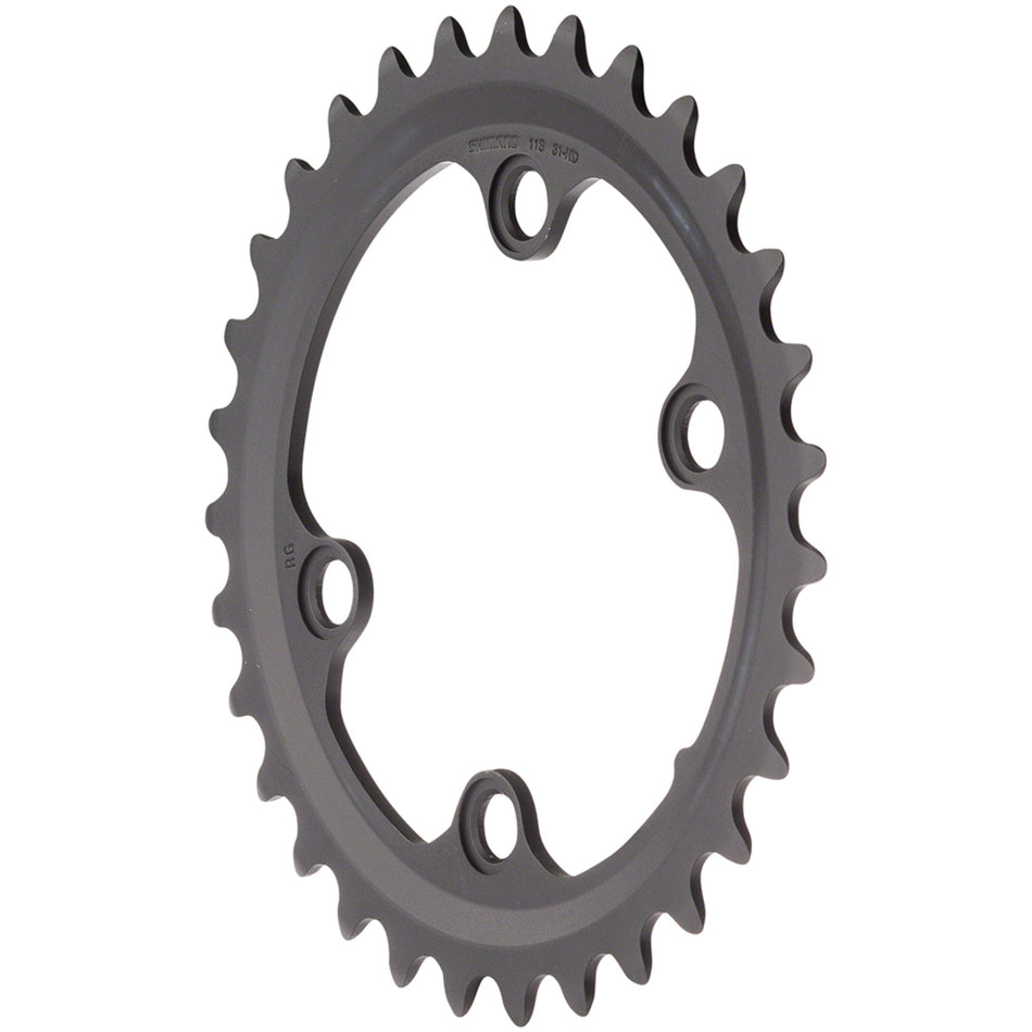 Shimano RX810 11-speed chainrings and spider set, black metal bike drivetrain components with multiple chainring sizes.