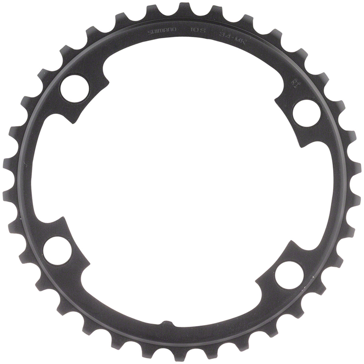Shimano Tiagra 4700 10-speed chainrings with spider, black metal bicycle drivetrain component for road bikes.