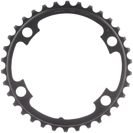 Shimano Tiagra 4700 10-speed chainrings with spider, black metal bicycle drivetrain component for road bikes.