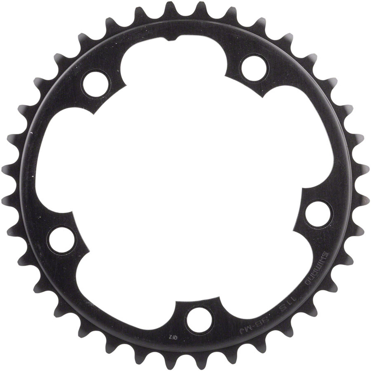 Shimano RS500 11-speed chainrings with spider, black bike drivetrain component for road or mountain bikes.