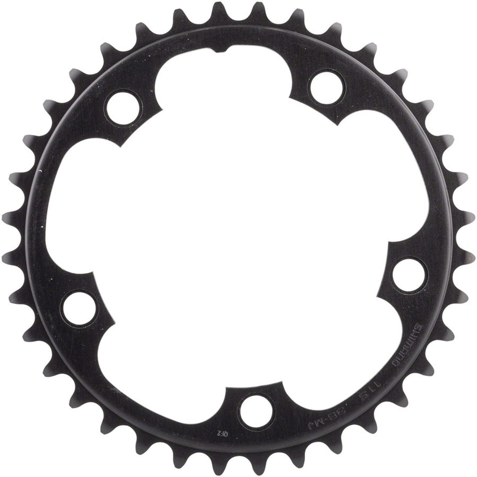 Shimano RS500 11-speed chainrings with spider, black bike drivetrain component for road or mountain bikes.