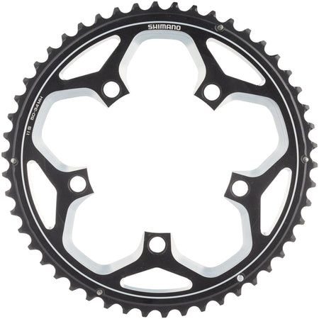 Shimano RS500 11-speed chainrings for mountain bike cranksets, featuring durable steel construction and precise gear shifting.