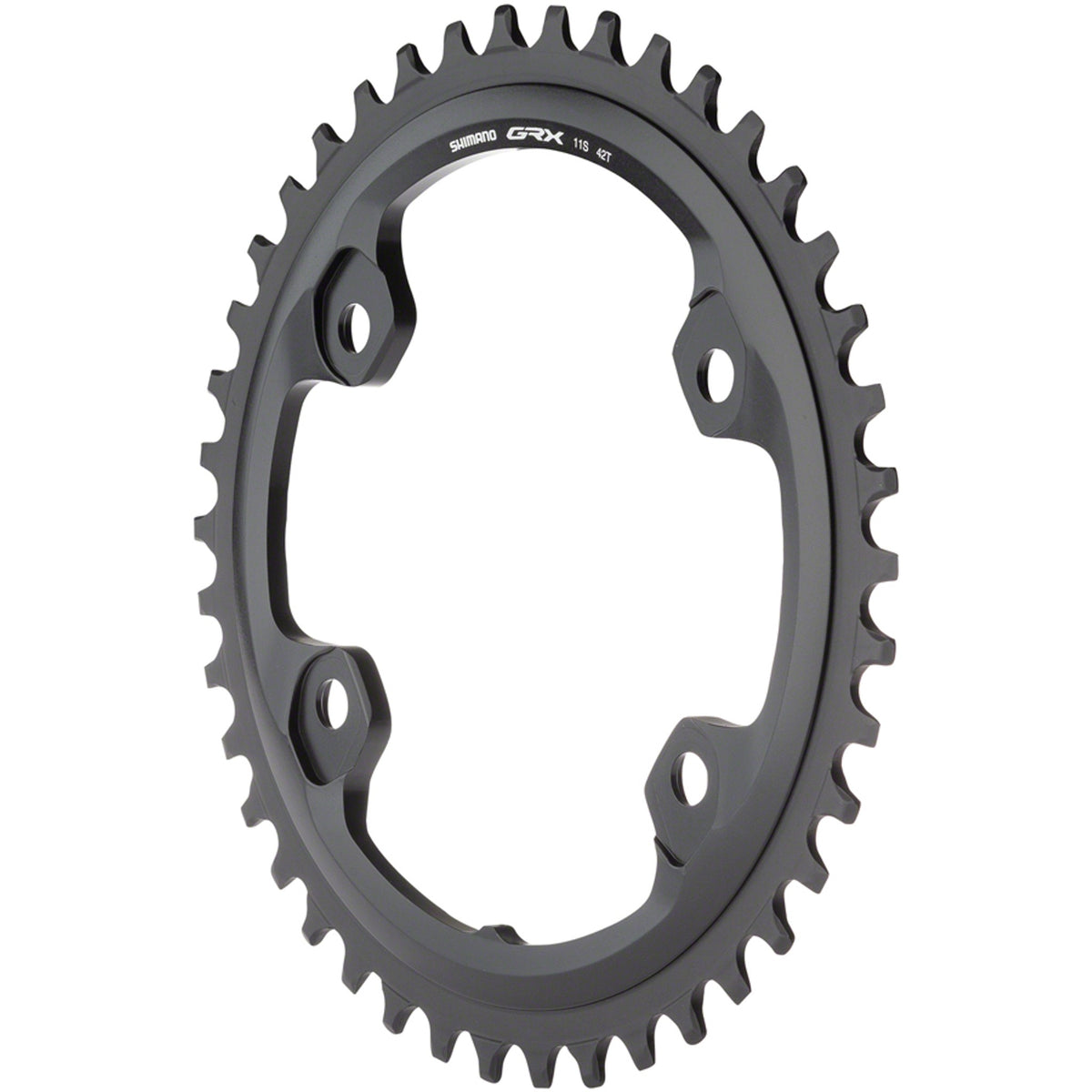 Shimano RX810 11-speed chainrings and spider set for mountain bike drivetrain, durable and compatible with Shimano cranksets.