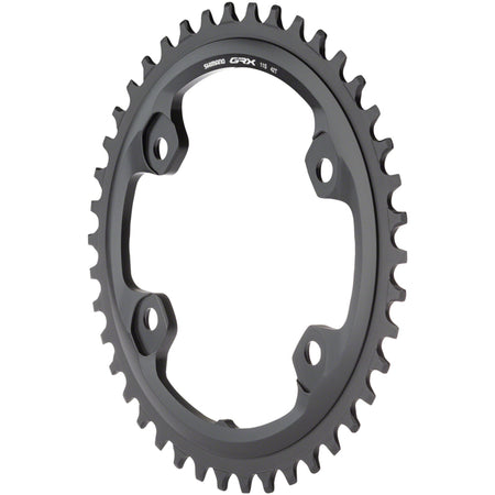 Shimano RX810 11-speed chainrings and spider set for mountain bike drivetrain, durable and compatible with Shimano cranksets.