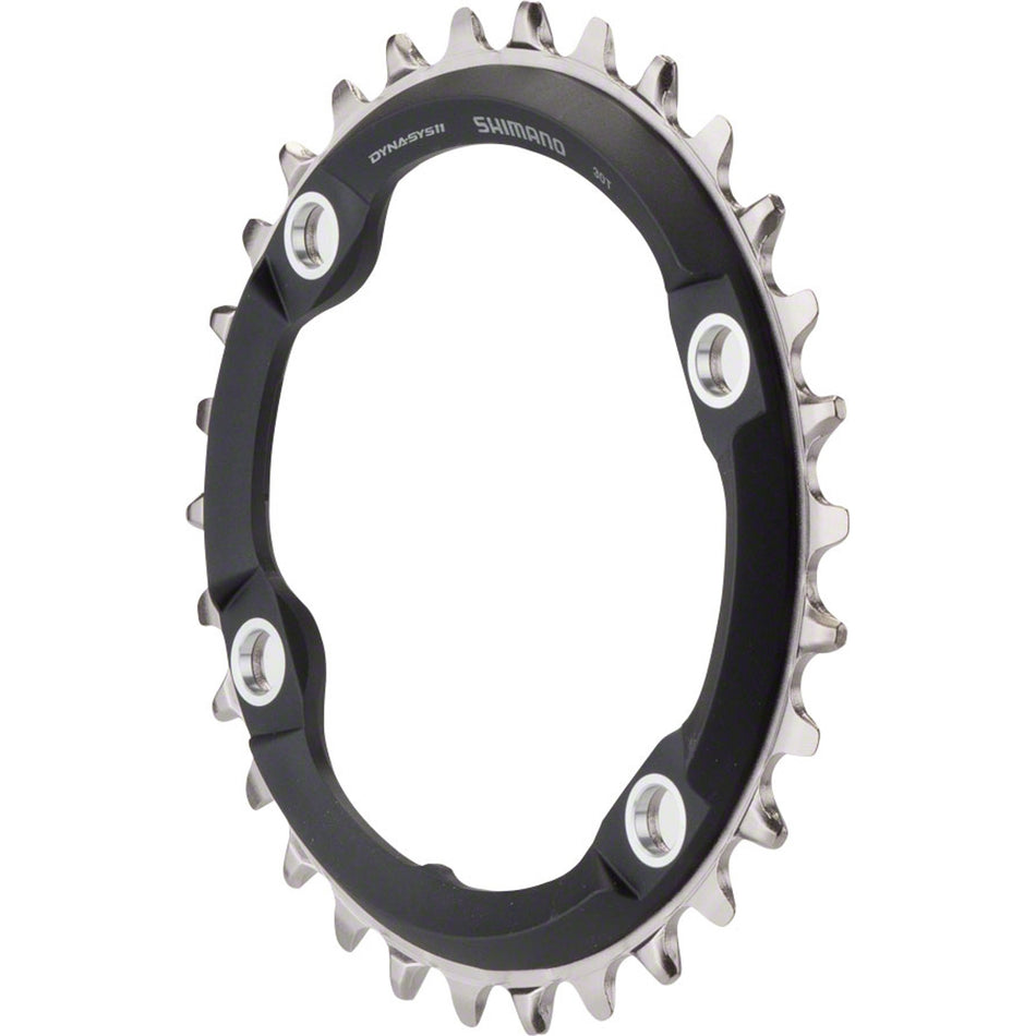 Shimano SLX SM-CRM70 chainring for bike cranksets, featuring durable metal construction and a sleek black finish.