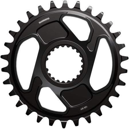 Shimano Deore XT SM-CRM86 direct mount chainring for mountain bike cranksets, shown with bolt holes and gear teeth.