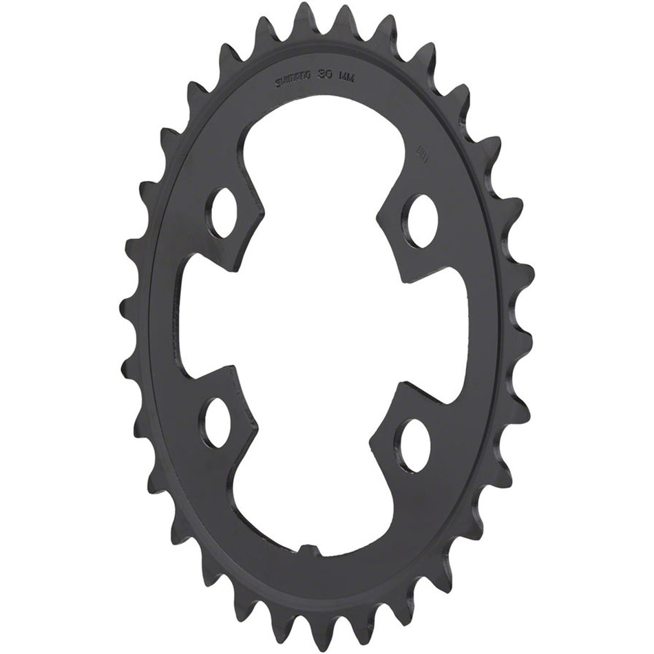 Shimano Tiagra FC-4703 10-speed chainrings, set of two, with black anodized finish and mounting holes for road bike crankset.