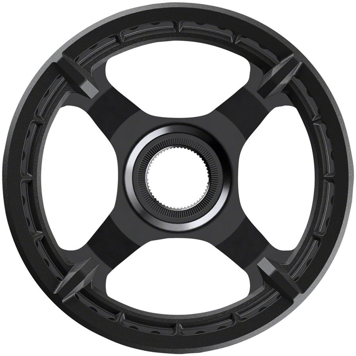 Shimano Steps CR-ET600 chainring for e-bike drivetrain, shown in the image with a close-up of the black gear teeth.