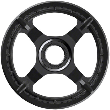 Shimano Steps CR-ET600 chainring for e-bike drivetrain, shown in the image with a close-up of the black gear teeth.