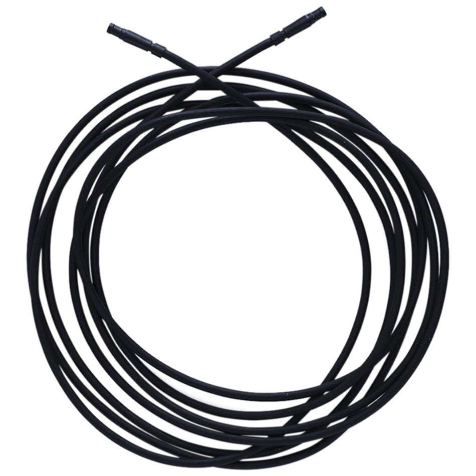 Shimano SM-PCE02 link cable for e-tube and Di2 electronic shifters, showing the connector and cable design.