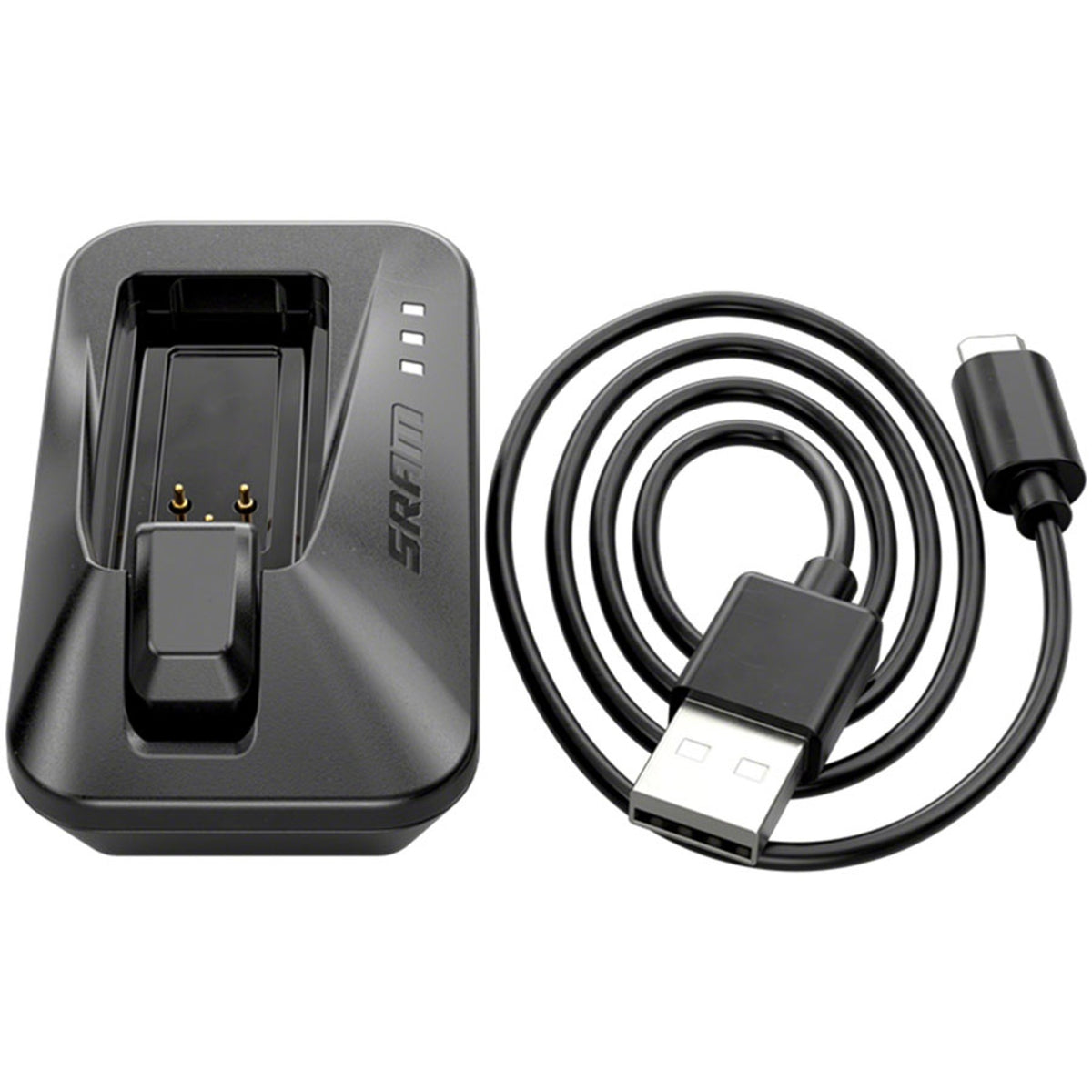 SRAM AXS battery and charger accessories for electronic shifters, including replacement batteries and charging cables.