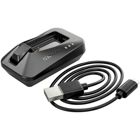 SRAM AXS battery and charger accessories for electronic shifters, including replacement batteries and charging cables.