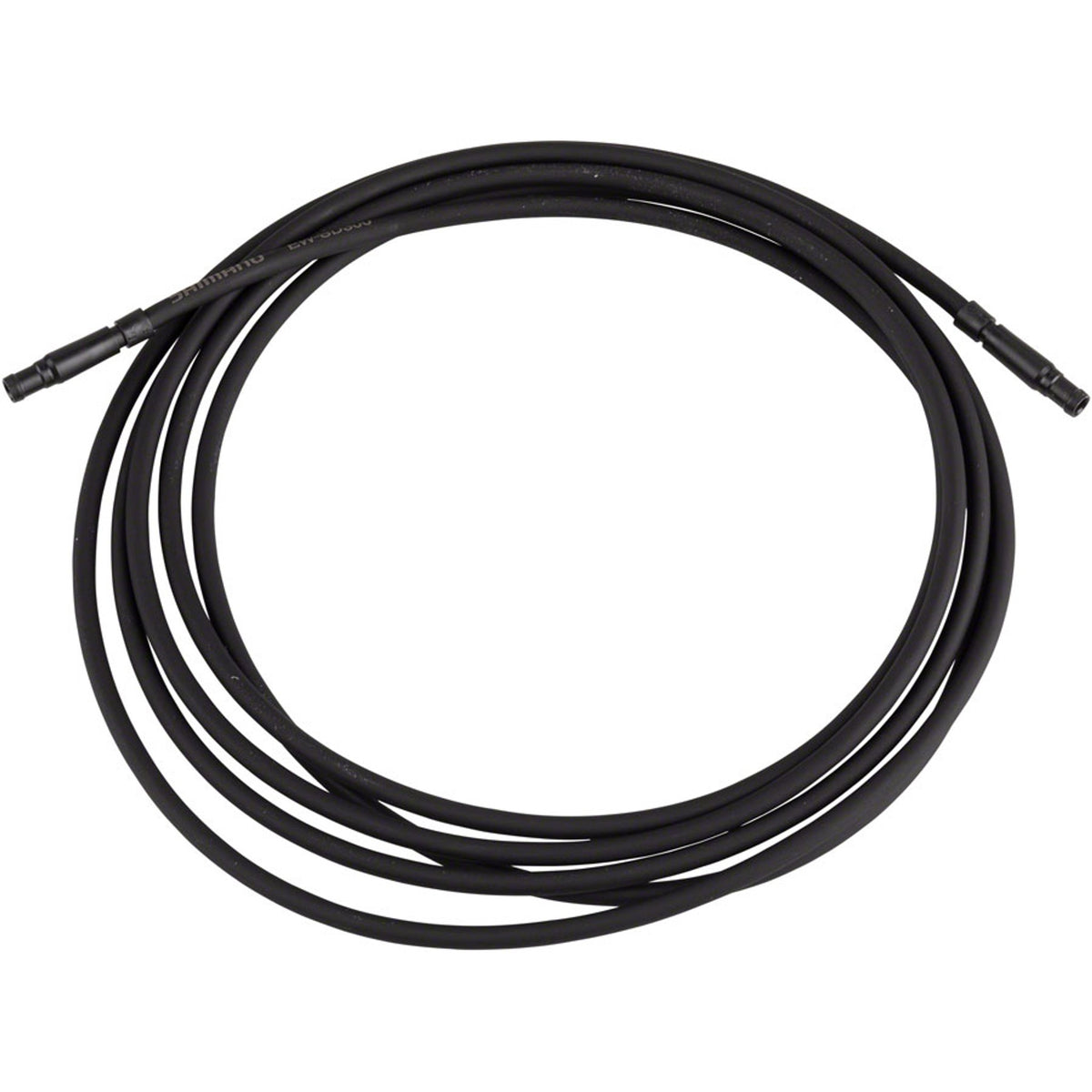 Shimano EW-SD300 Di2 wire for electronic shifters, shown coiled with connectors, used in Shimano electronic bicycle gear systems.