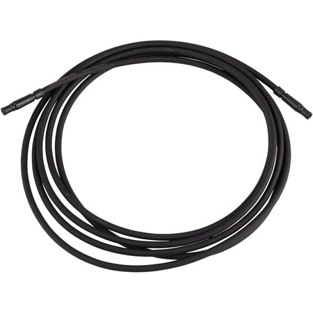 Shimano EW-SD300 Di2 wire for electronic shifters, shown coiled with connectors, used in Shimano electronic bicycle gear systems.