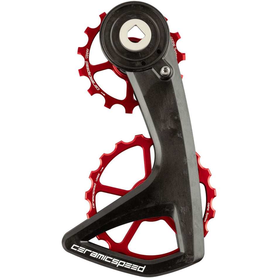 CeramicSpeed OSPW RS pulley wheel system for SRAM D1/E1 and Force D1/2 AXS rear derailleur, featuring high-performance ceramic pulleys.