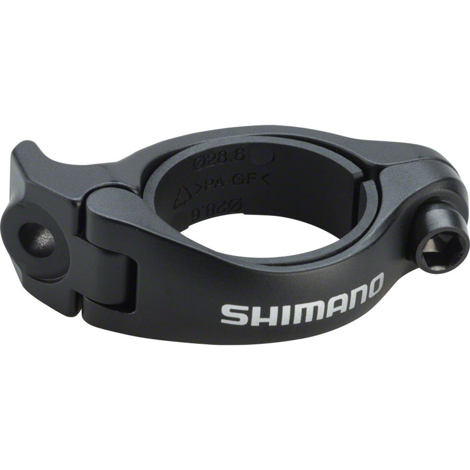 Shimano front derailleur braze-on adaptors for mounting a front derailleur on bike frames.