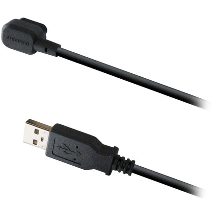 Shimano EW-EC300 charging cable for electronic shifters and e-bike systems, with connector ends and cable length visible.