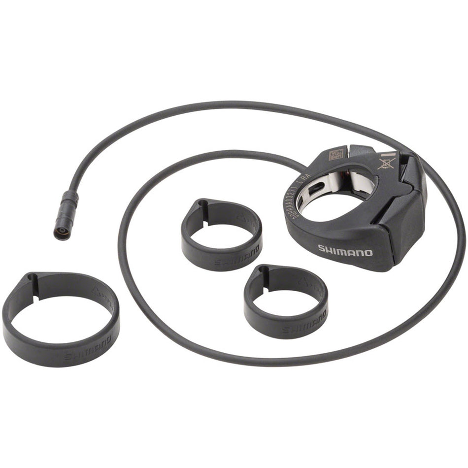 Shimano Steps SW-E7000 switch display for e-bike controls, mounted on handlebar with buttons and display screen.
