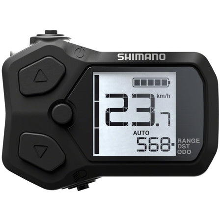 Shimano Steps SC-EN500 display showing digital interface and controls for e-bike system.