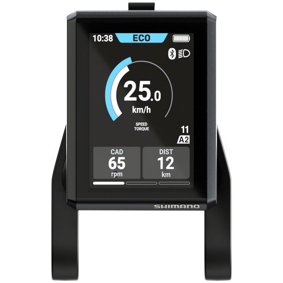 Shimano Steps SC-EN610 display showing digital interface with control buttons and screen for e-bike system management.