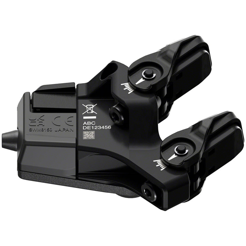 Shimano Deore XT SW-M8150 switch display and remote for bike gear shifting, with ergonomic buttons and digital screen.