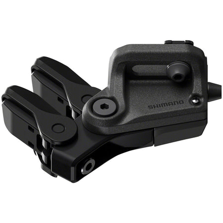 Shimano Deore XT SW-M8150 switch display and remote for mountain bike gear shifting, showing buttons and LCD screen.