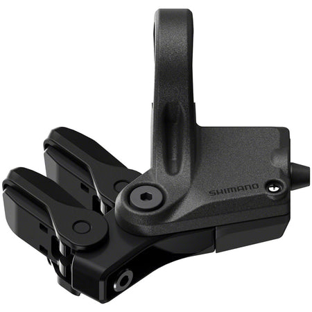 Shimano Deore XT SW-M8150 switch remote display showing gear options and control buttons for mountain bike shifting.
