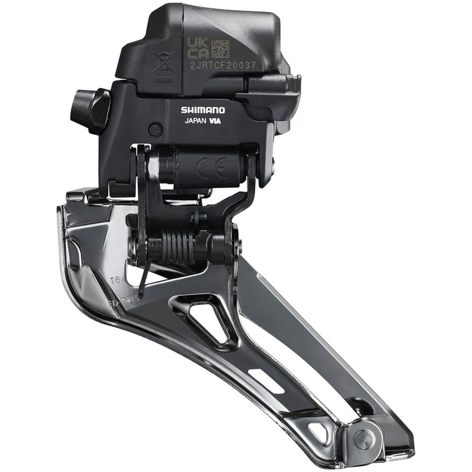 Shimano Ultegra FD-R8150 front derailleur for road bikes, features Di2 electronic shifting and Hyperglide+ compatibility.