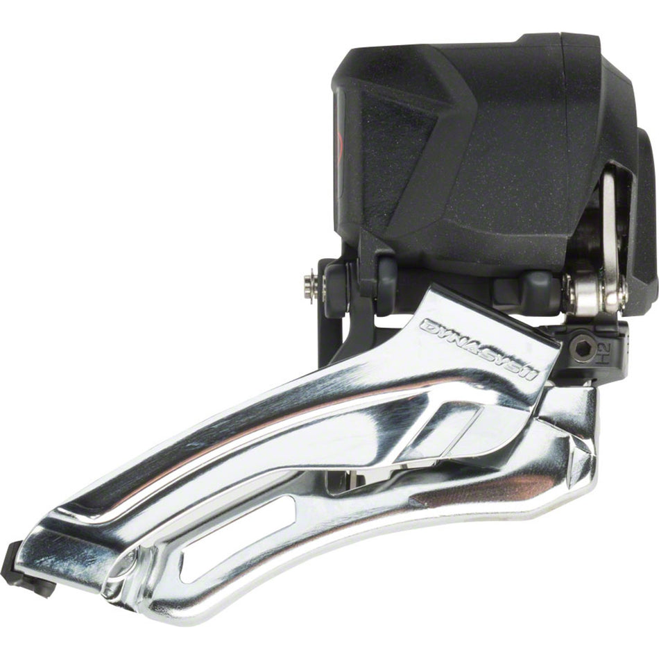 Shimano XT FD-M8070 front derailleur for mountain bikes, showing the black alloy body and mounting hardware.